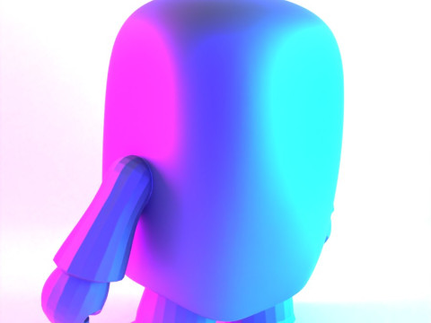 3D Printing Pink Domo toy 3D Modell