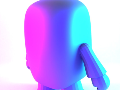 3D Printing Pink Domo toy 3D Modell