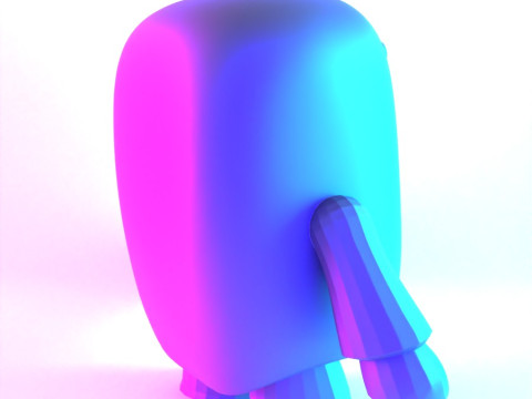 3D Printing Pink Domo toy 3D Modell