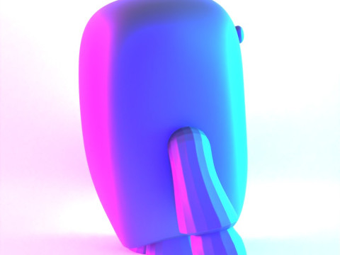 3D Printing Pink Domo toy 3D Modell