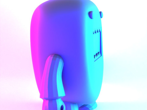 3D Printing Pink Domo toy 3D Modell