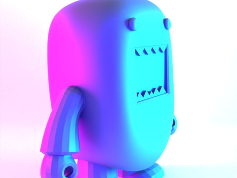 3D Printing Pink Domo toy 3D Modell