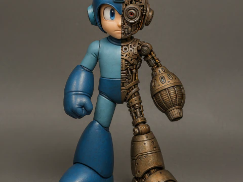 3D 프린팅 메가맨 메카 장난감 3D 모델