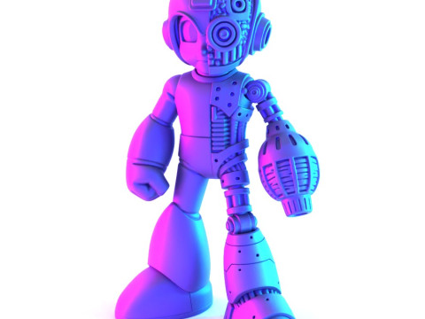 3D Printing Megaman Mecha toy 3D Modell