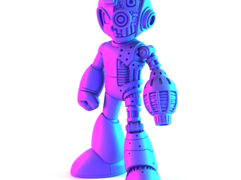 3D Printing Megaman Mecha toy 3D Modell
