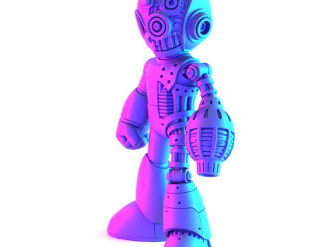 3D Printing Megaman Mecha toy 3D Modell