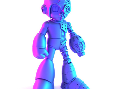 3D Printing Megaman Mecha toy 3D Modell