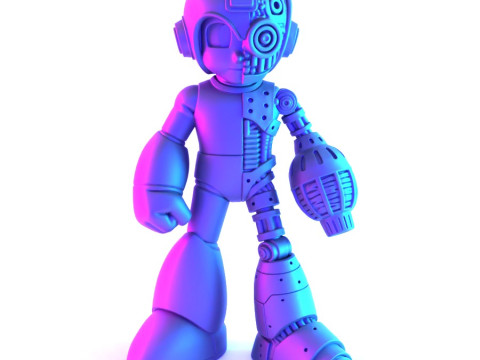 3D Printing Megaman Mecha toy 3D Modell
