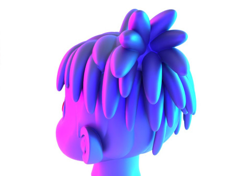 3D Printing XXXTENTACION anime style bust heartbreak toy 3D Modell