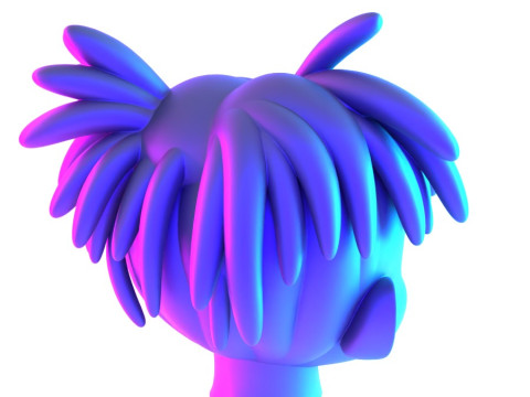 3D Printing XXXTENTACION anime style bust heartbreak toy 3D Modell