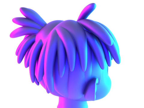 3D Printing XXXTENTACION anime style bust heartbreak toy 3D Modell