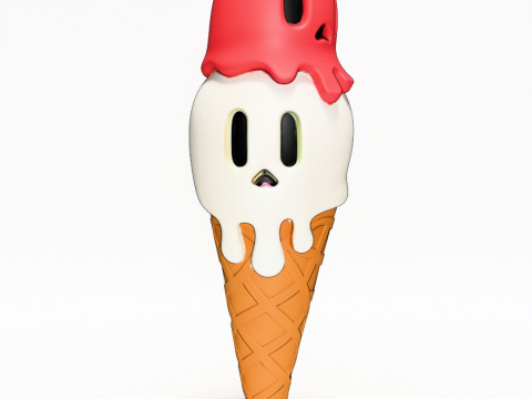 3D Printing Ice Cream Skull Style toy Modèle 3D