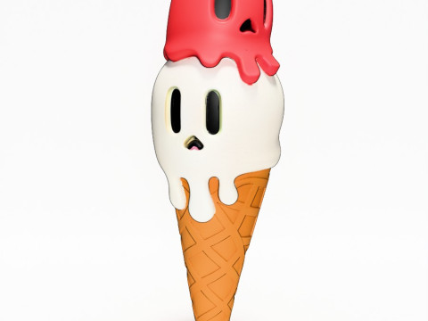 3D Printing Ice Cream Skull Style toy Modèle 3D