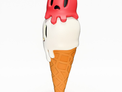 3D Printing Ice Cream Skull Style toy Modèle 3D