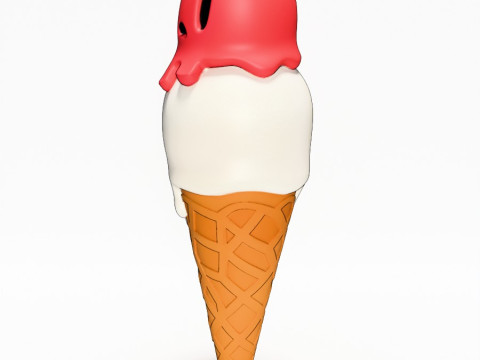 3D Printing Ice Cream Skull Style toy Modèle 3D