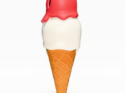 3D Printing Ice Cream Skull Style toy Modèle 3D