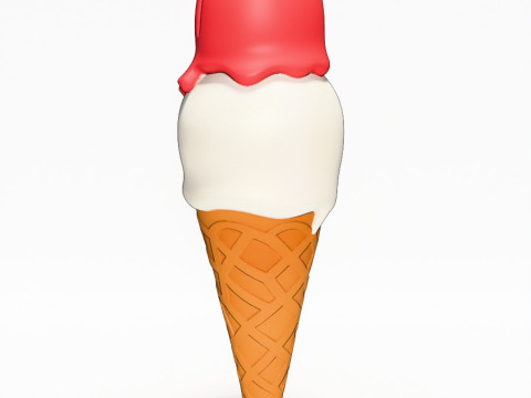 3D Printing Ice Cream Skull Style toy Modèle 3D
