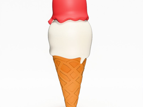 3D Printing Ice Cream Skull Style toy Modèle 3D