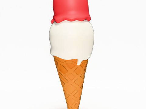 3D Printing Ice Cream Skull Style toy Modèle 3D