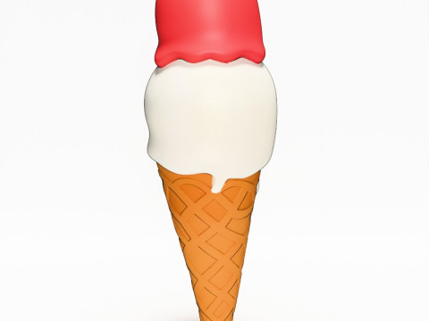 3D Printing Ice Cream Skull Style toy Modèle 3D