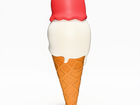 3D Printing Ice Cream Skull Style toy Modèle 3D