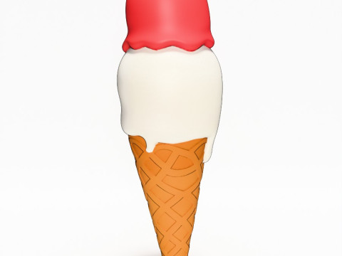 3D Printing Ice Cream Skull Style toy Modèle 3D
