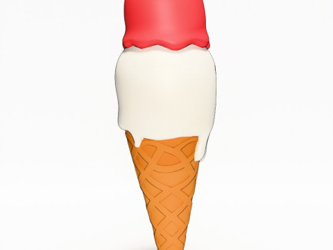 3D Printing Ice Cream Skull Style toy Modèle 3D