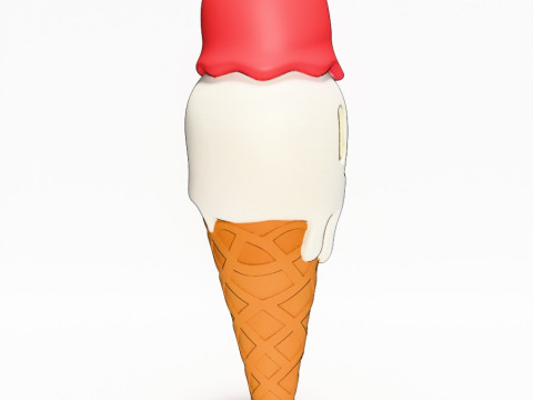 3D Printing Ice Cream Skull Style toy Modèle 3D