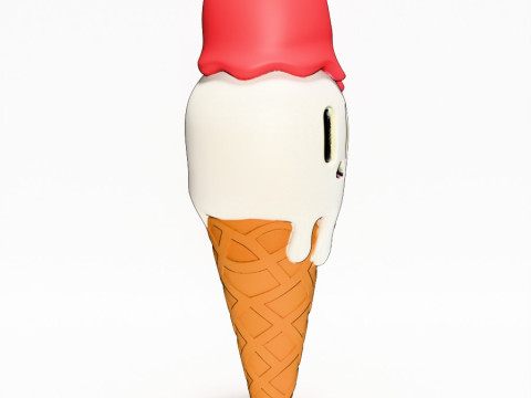 3D Printing Ice Cream Skull Style toy Modèle 3D