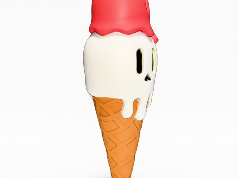 3D Printing Ice Cream Skull Style toy Modèle 3D