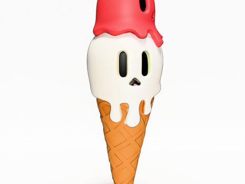 3D Printing Ice Cream Skull Style toy Modèle 3D