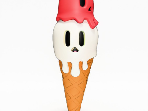 3D Printing Ice Cream Skull Style toy Modèle 3D