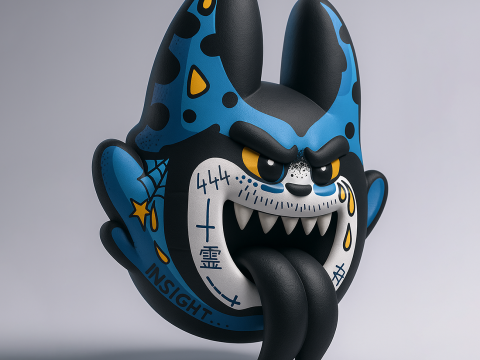 3D Printing Boo Cell Tattoo from Mario Bros toy Model 3D