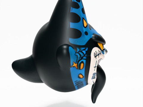 3D Printing Boo Cell Tattoo from Mario Bros toy 3D Model