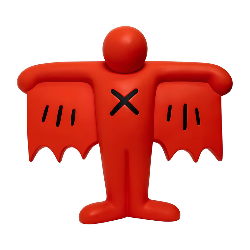 3D Printing Keith Haring Flying Devil Red toy Modèle 3D .c4d .max .obj .3ds .fbx .stl .blend 