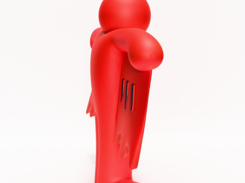 3D Printing Keith Haring Flying Devil Red toy Modèle 3D