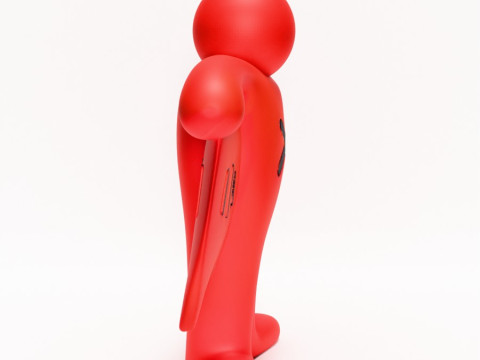 3D Printing Keith Haring Flying Devil Red toy Modèle 3D