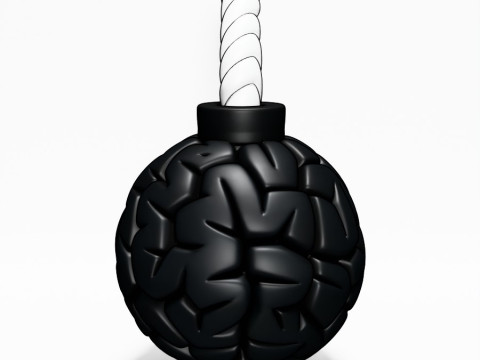 3D Printing Bomb Brain Style toy Model 3D