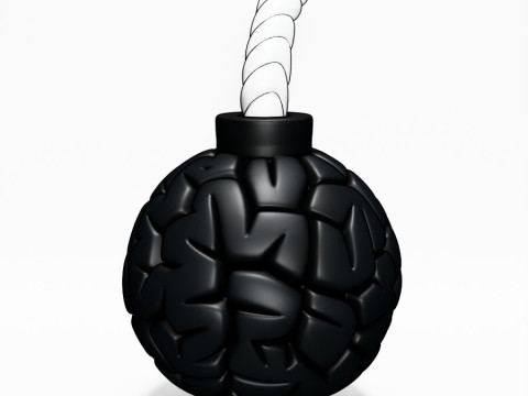 3D Printing Bomb Brain Style toy Model 3D