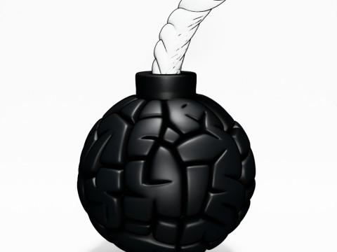 3D Printing Bomb Brain Style toy Model 3D