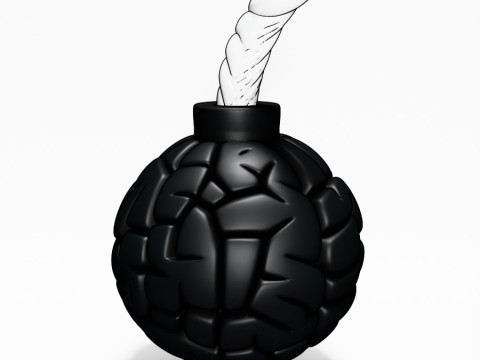 3D Printing Bomb Brain Style toy Model 3D