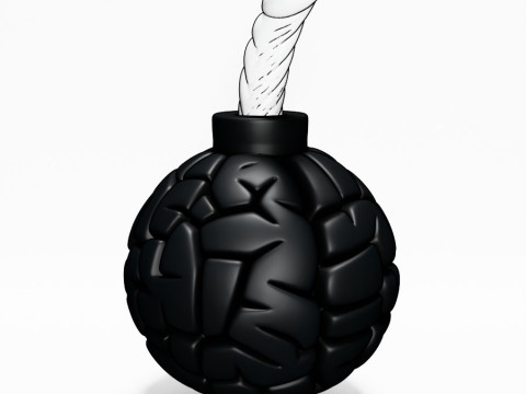 3D Printing Bomb Brain Style toy Model 3D