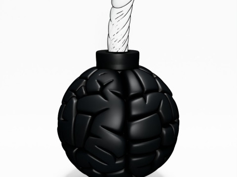 3D Printing Bomb Brain Style toy Model 3D