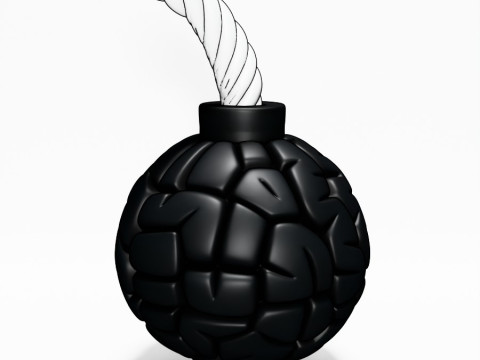 3D Printing Bomb Brain Style toy Model 3D