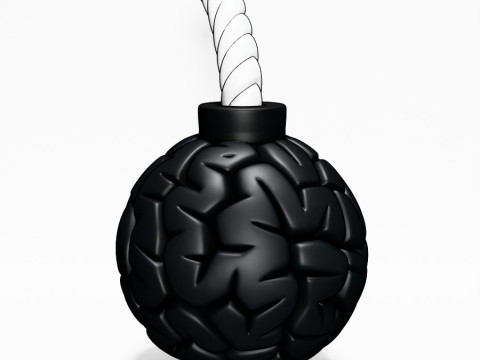3D Printing Bomb Brain Style toy Model 3D