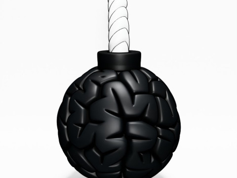 3D Printing Bomb Brain Style toy Model 3D
