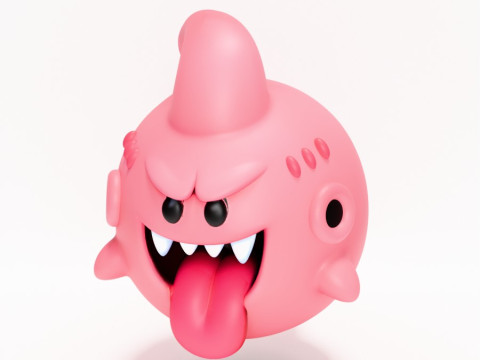 3D Printing Boo Majin Boo from Mario Bros toy Model 3D
