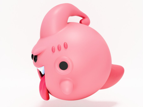 3D Printing Boo Majin Boo from Mario Bros toy Model 3D