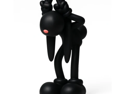 3D Printing Black Rabbit toy 3D Model