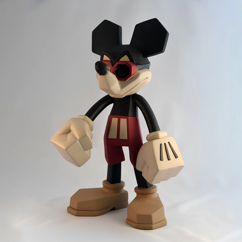 3D Printing Mickey Mouse Low Poly Style toy 3D Model .c4d .max .obj .3ds .fbx .stl .blend